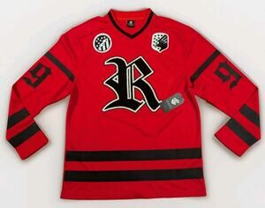 Y2K Rocawear XL Hockey Jersey Red 99 Chenille Logo Hip Hop Streetwear NWT RARE